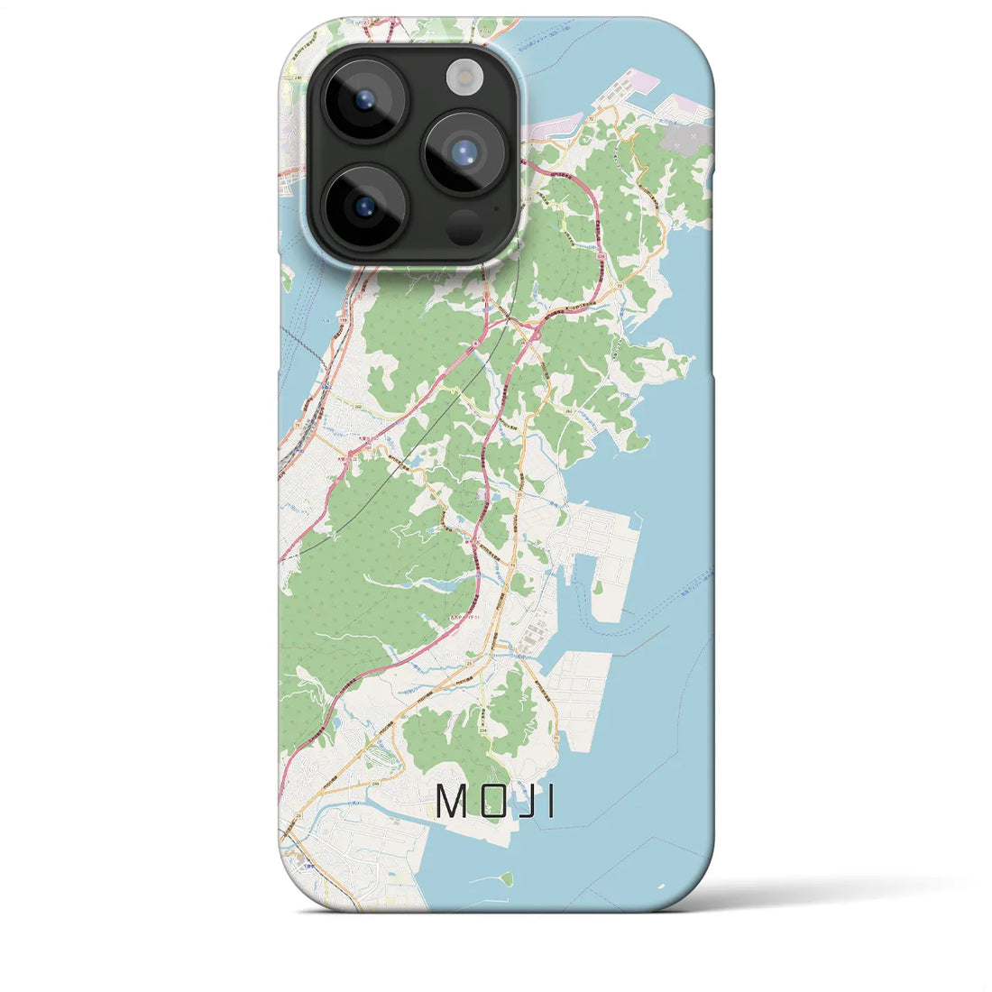 【門司】地図柄iPhoneケース（バックカバータイプ・ナチュラル）iPhone 15 Pro Max 用