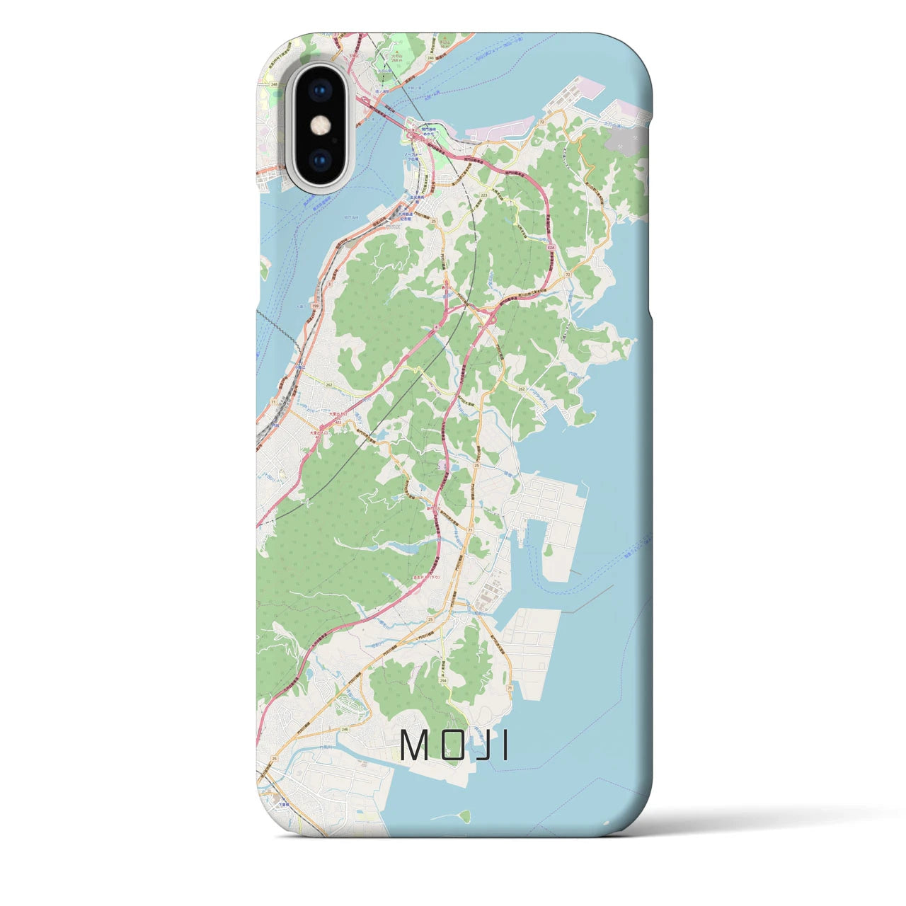 【門司】地図柄iPhoneケース（バックカバータイプ・ナチュラル）iPhone XS Max 用