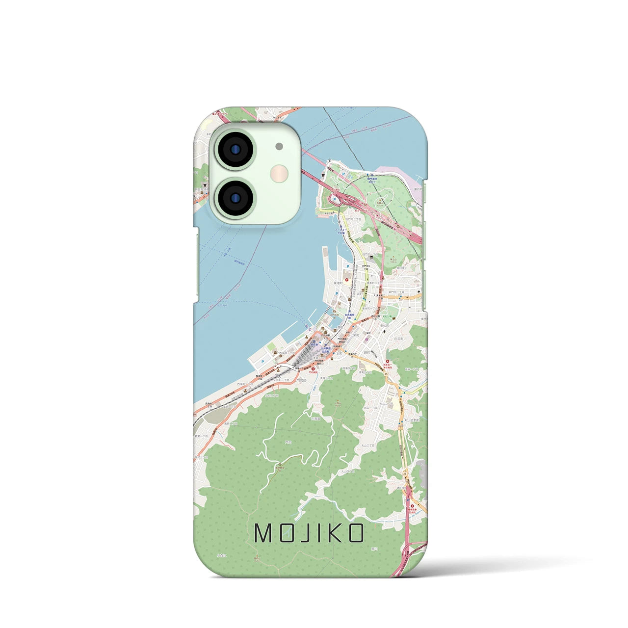【門司港】地図柄iPhoneケース（バックカバータイプ・ナチュラル）iPhone 12 mini 用