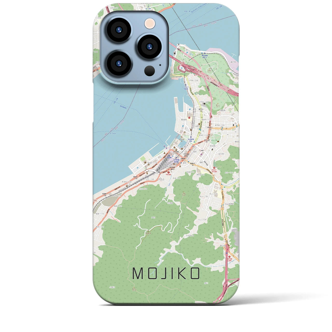 【門司港】地図柄iPhoneケース（バックカバータイプ・ナチュラル）iPhone 13 Pro Max 用