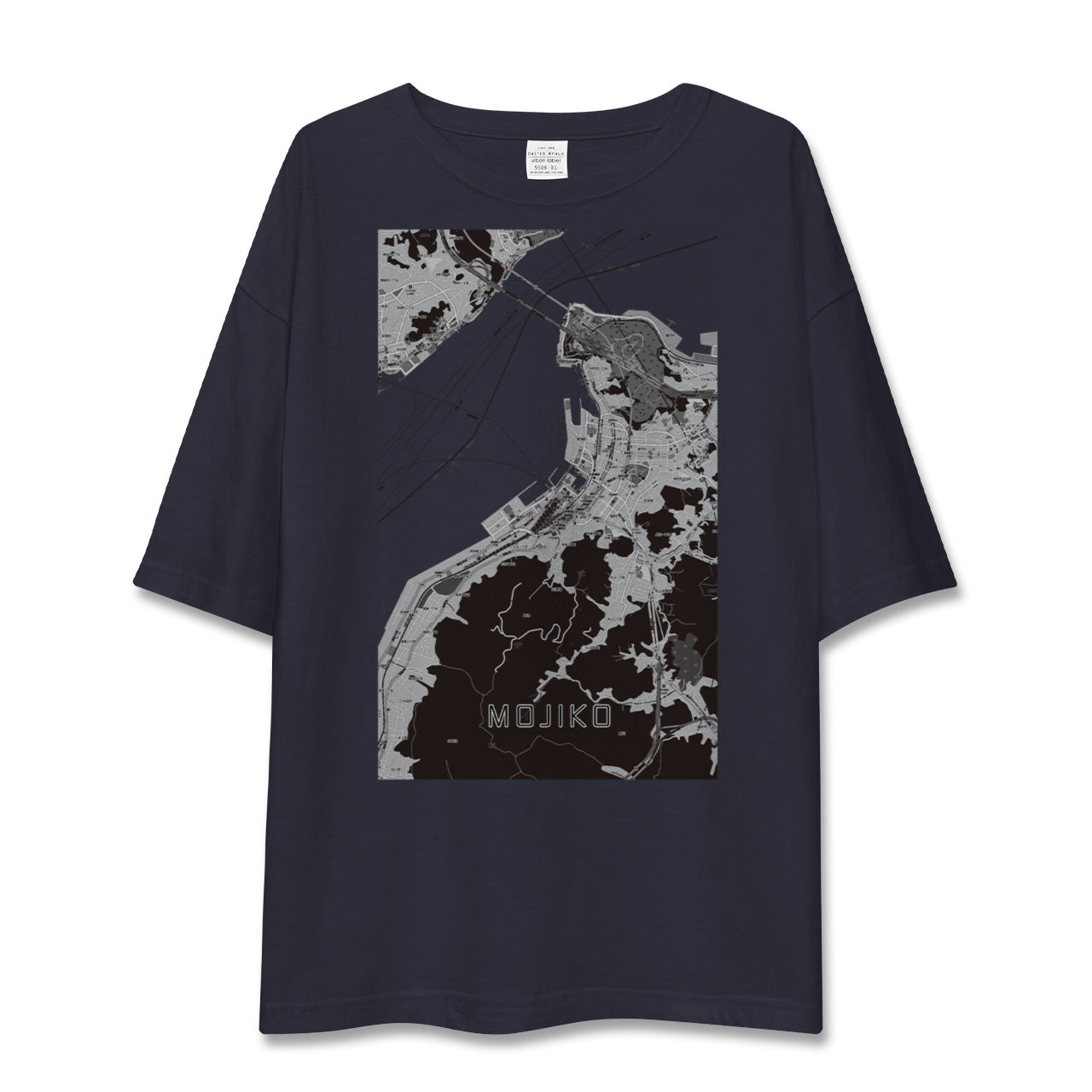 【門司港（福岡県）】地図柄ビッグシルエットTシャツ
