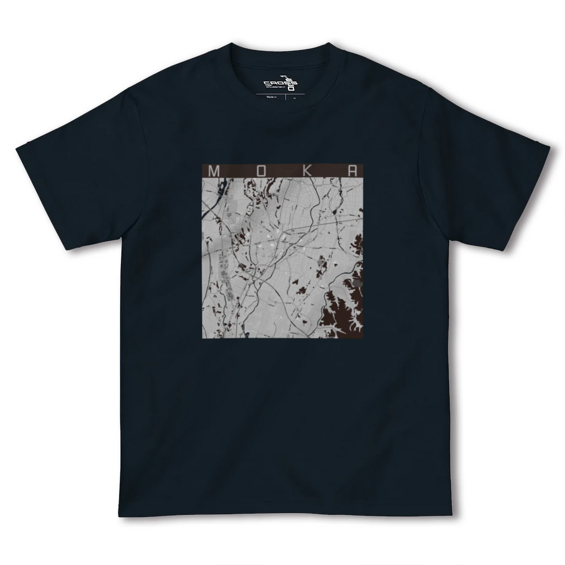 【真岡(栃木県)】地図柄ヘビーウェイトTシャツ
