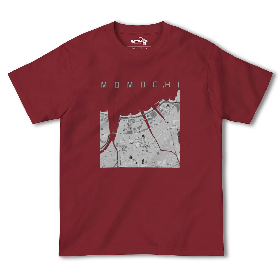 【百道（福岡県）】地図柄ヘビーウェイトTシャツ