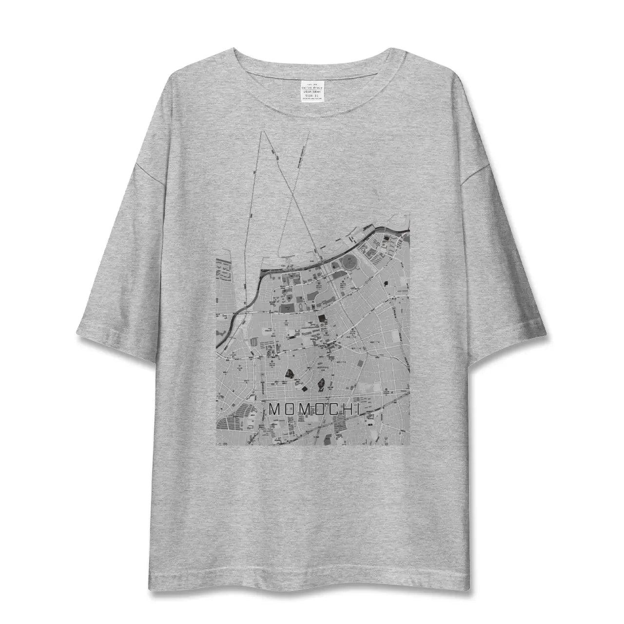 【百道（福岡県）】地図柄ビッグシルエットTシャツ