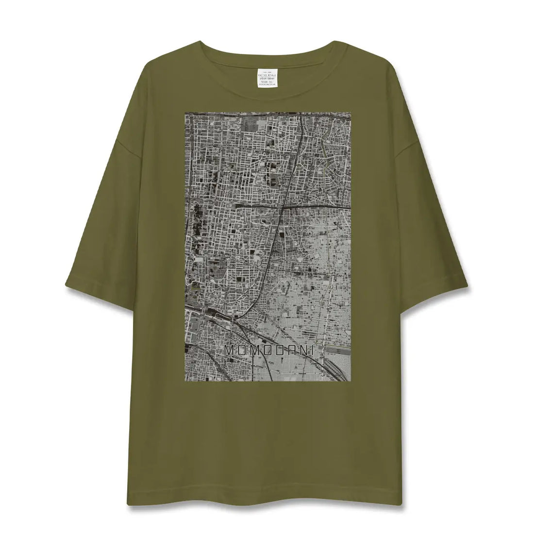 【桃谷(大阪府)】地図柄ビッグシルエットTシャツ