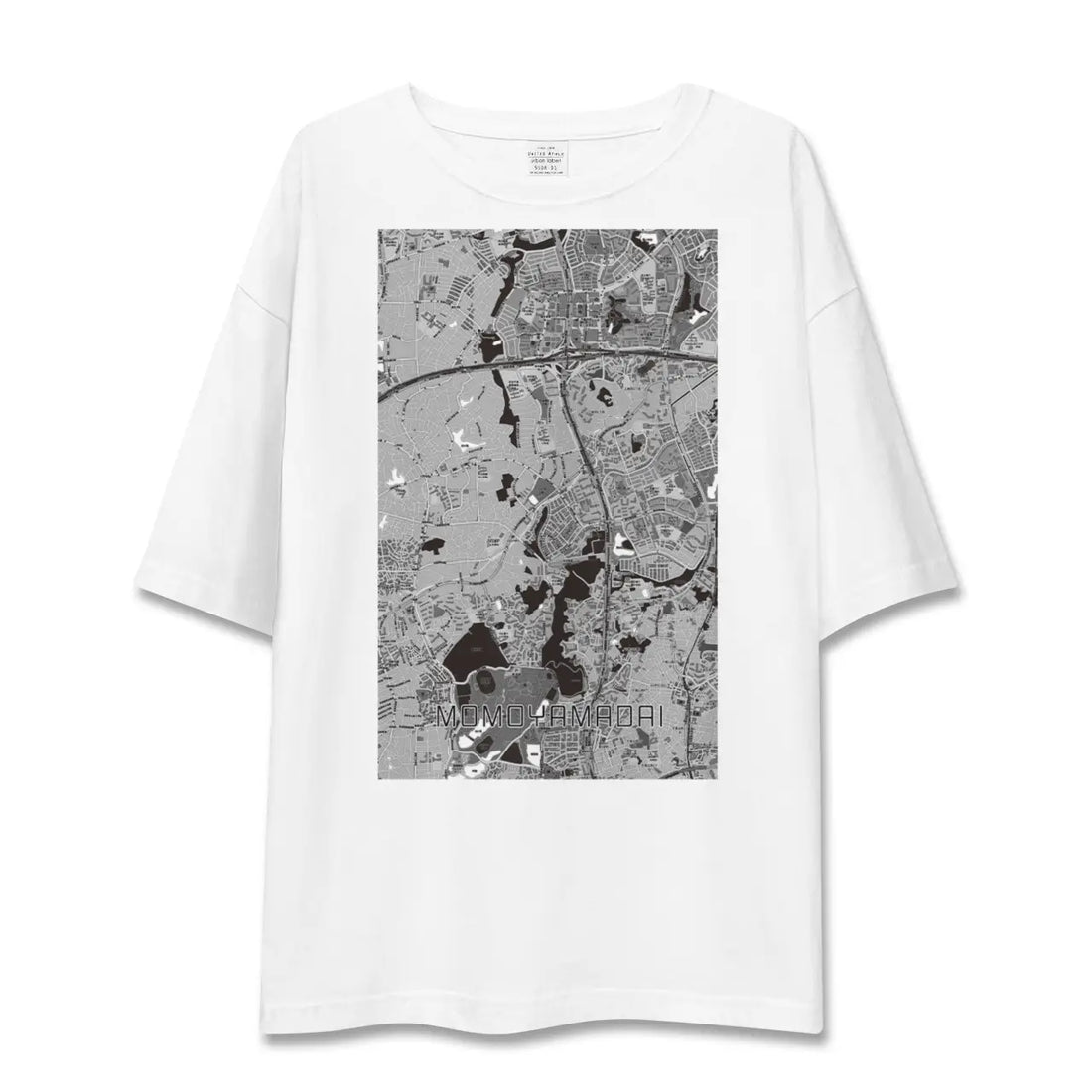 【桃山台(大阪府)】地図柄ビッグシルエットTシャツ