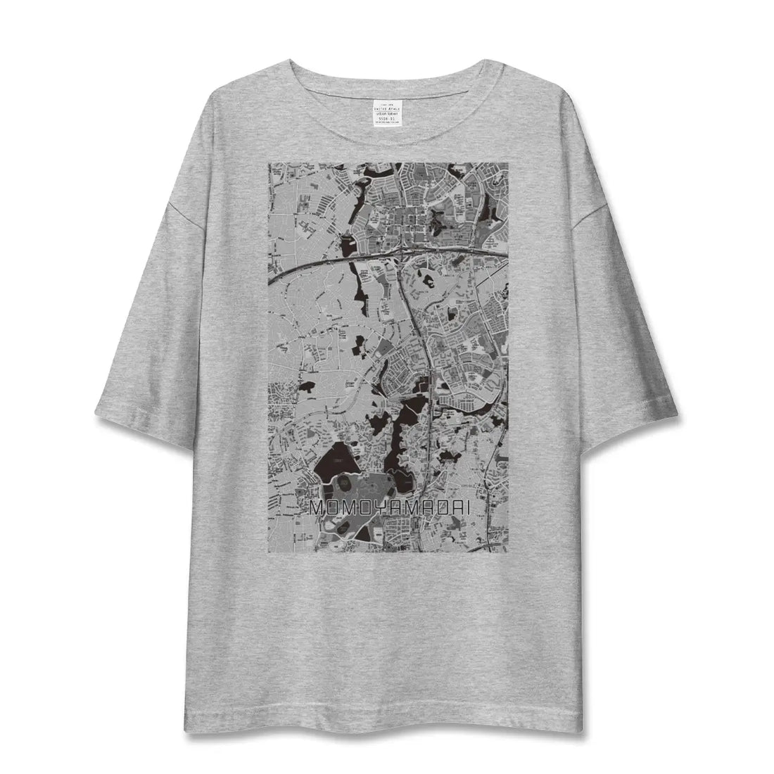 【桃山台（大阪府）】地図柄ビッグシルエットTシャツ