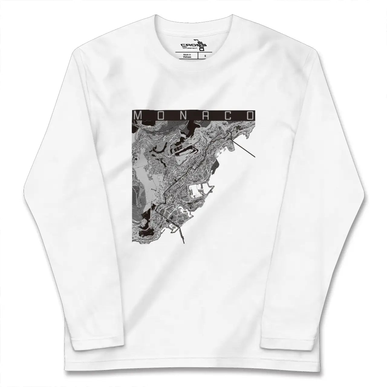 【モナコ】地図柄ロングスリーブTシャツ