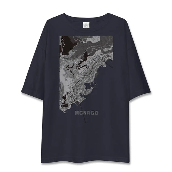 【モナコ】地図柄ビッグシルエットTシャツ