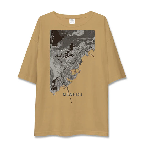 【モナコ】地図柄ビッグシルエットTシャツ