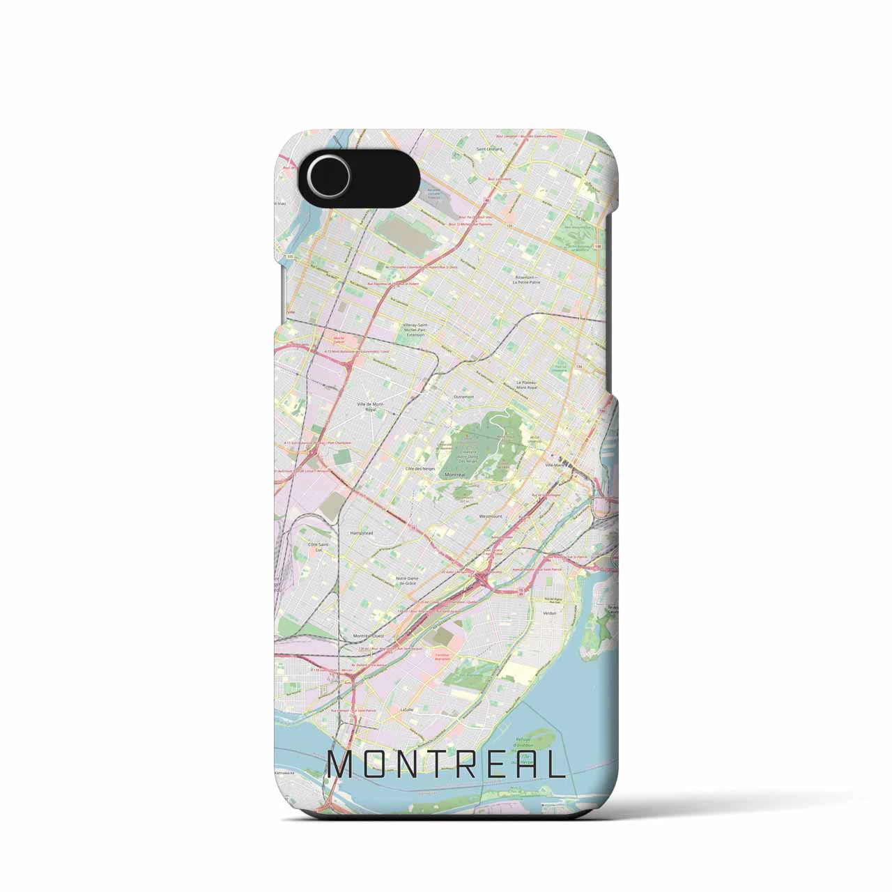 【モントリオール】地図柄iPhoneケース（バックカバータイプ・ナチュラル）iPhone SE（第3 / 第2世代） / 8 / 7 / 6s / 6 用