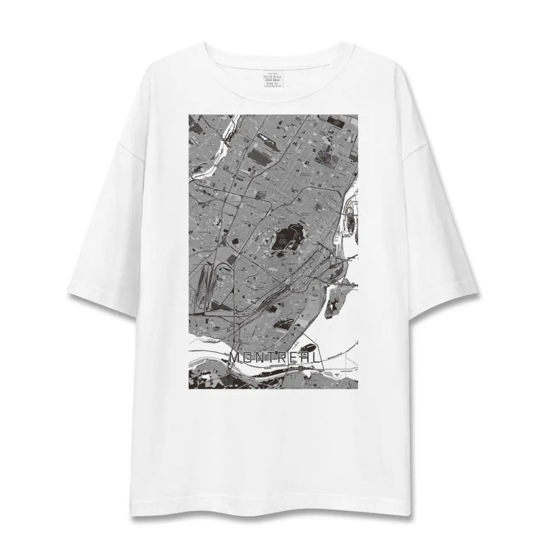 【モントリオール（カナダ）】地図柄ビッグシルエットTシャツ