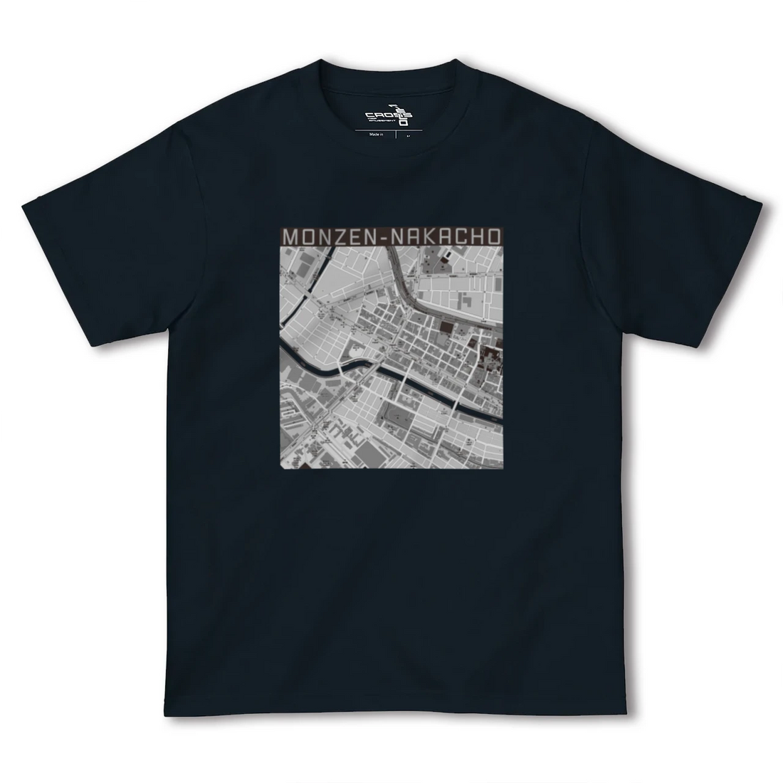 【門前仲町（東京都）】地図柄ヘビーウェイトTシャツ