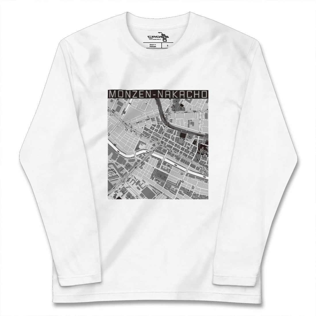 【門前仲町(東京都)】地図柄ロングスリーブTシャツ