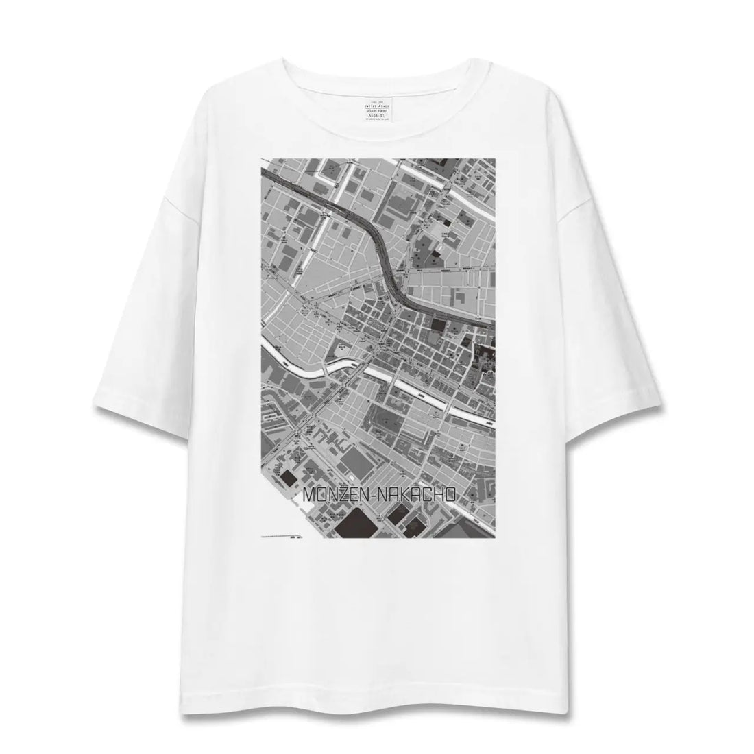【門前仲町（東京都）】地図柄ビッグシルエットTシャツ