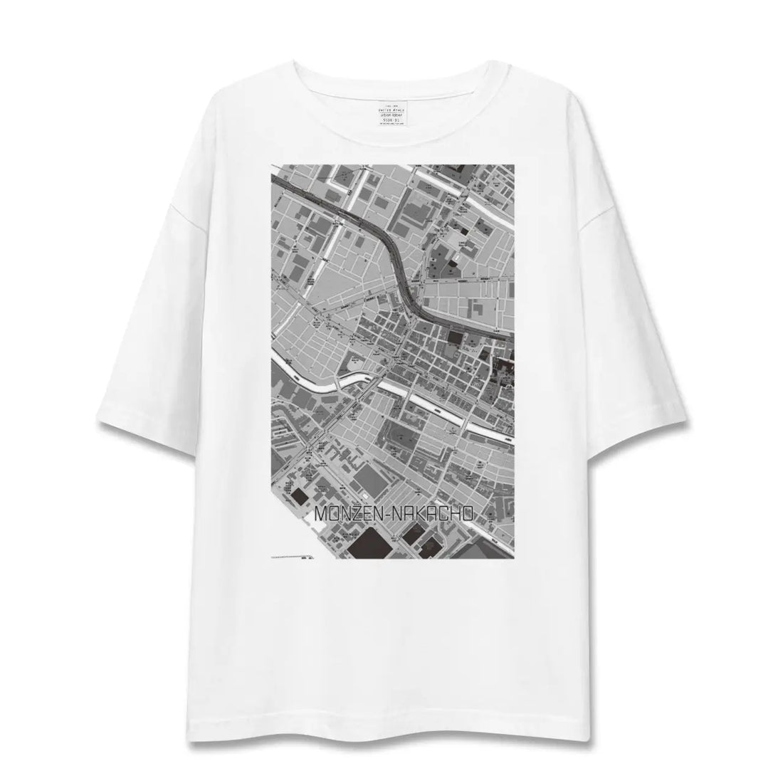 【門前仲町(東京都)】地図柄ビッグシルエットTシャツ