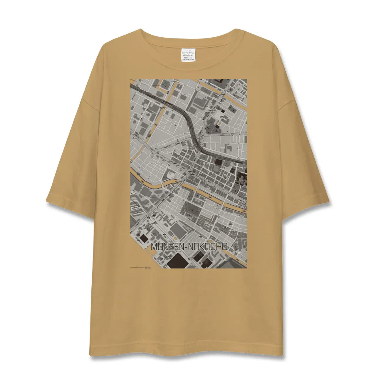 【門前仲町（東京都）】地図柄ビッグシルエットTシャツ