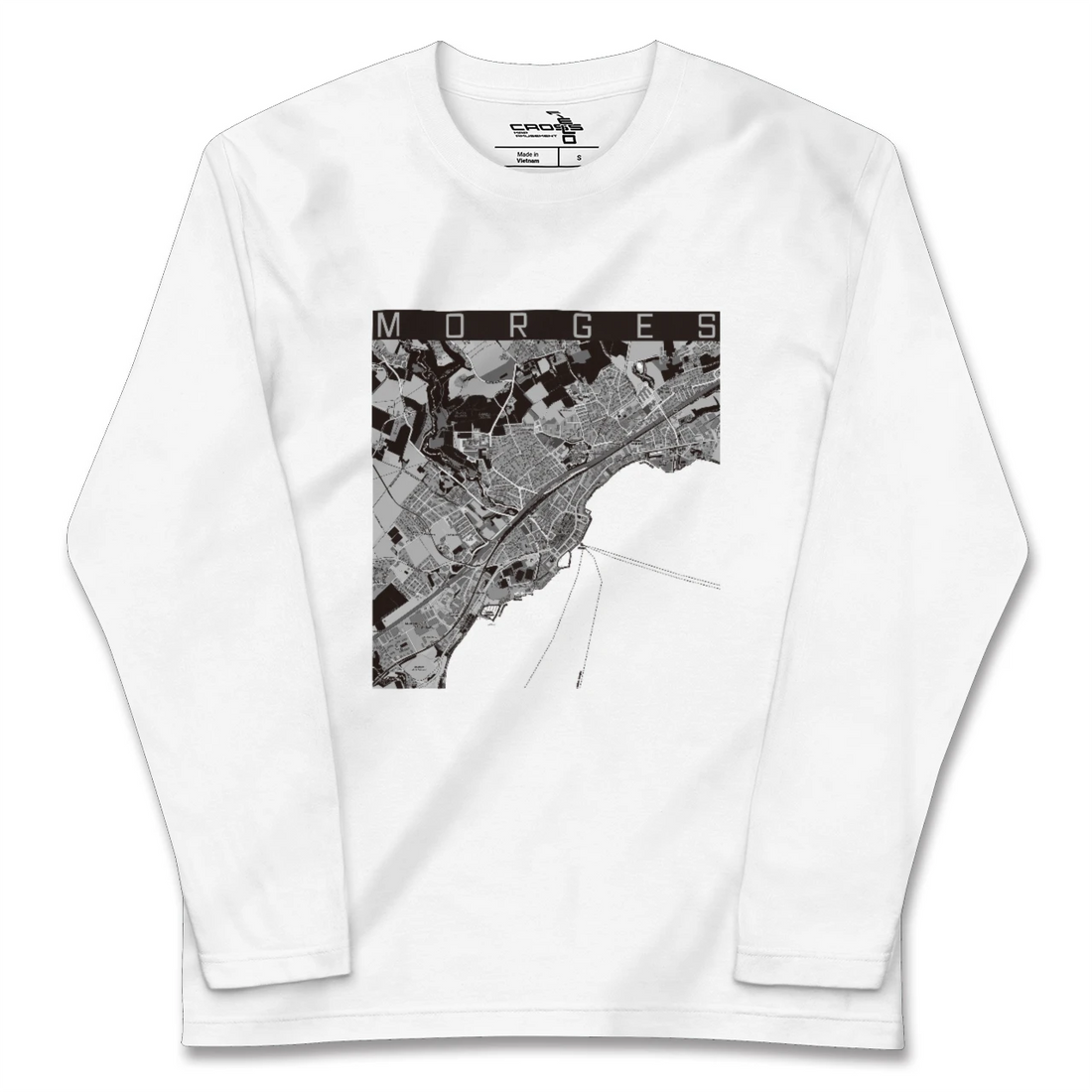 【モルジュ(スイス)】地図柄ロングスリーブTシャツ