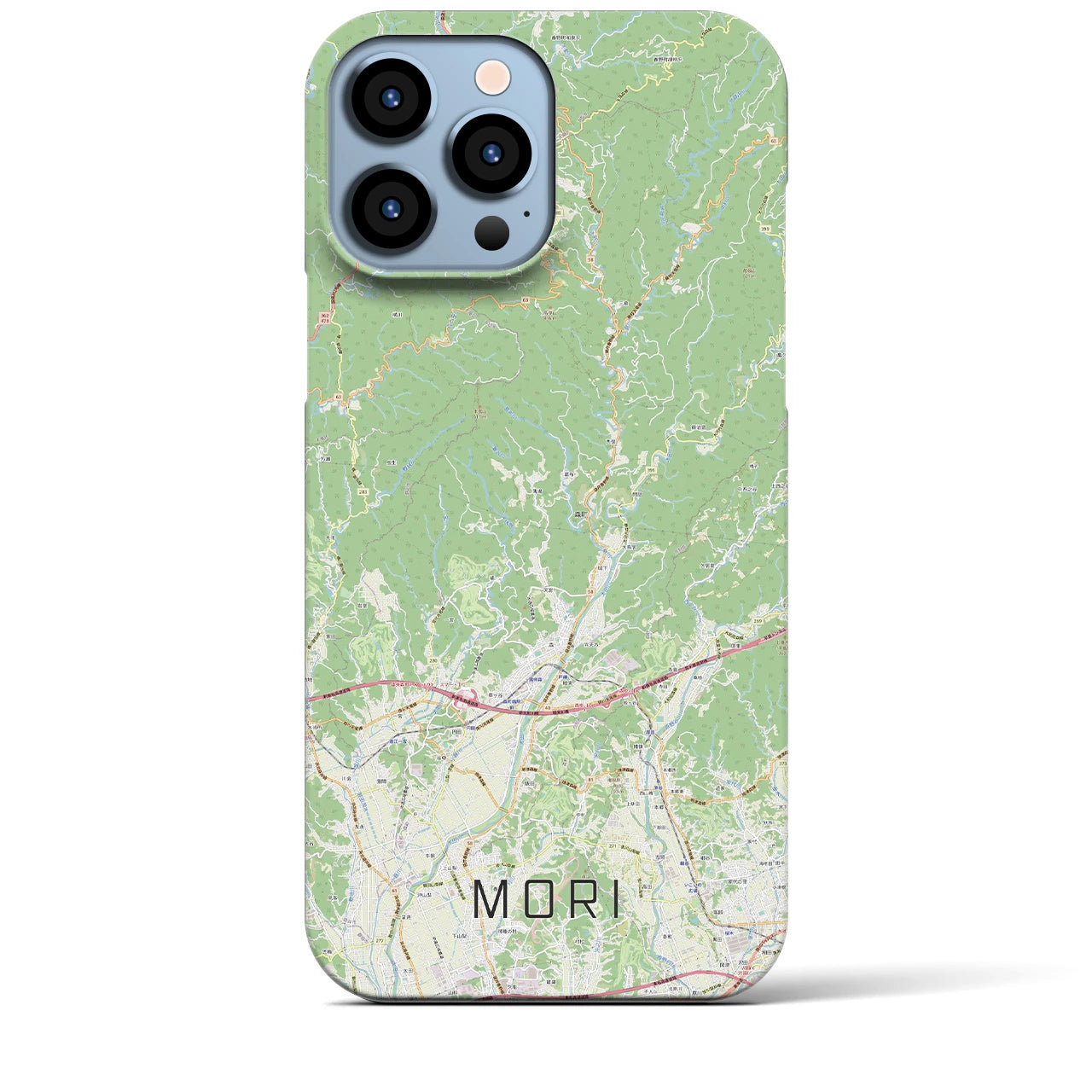 【森】地図柄iPhoneケース（バックカバータイプ・ナチュラル）iPhone 13 Pro Max 用