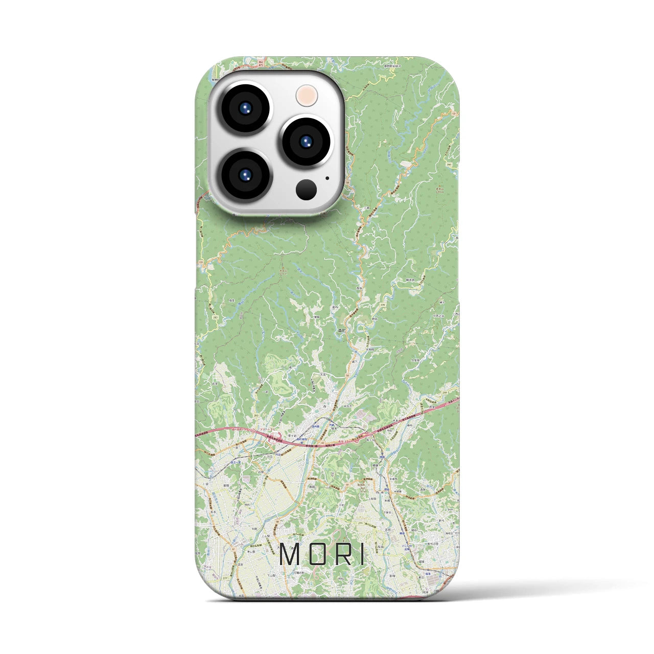【森】地図柄iPhoneケース（バックカバータイプ・ナチュラル）iPhone 13 Pro 用