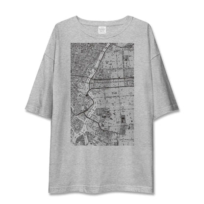 【森下（東京都）】地図柄ビッグシルエットTシャツ