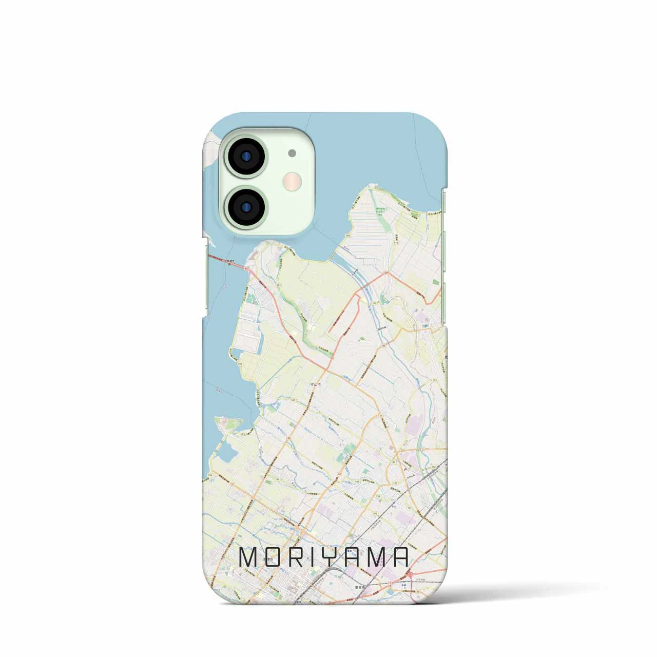 【守山】地図柄iPhoneケース（バックカバータイプ・ナチュラル）iPhone 12 mini 用