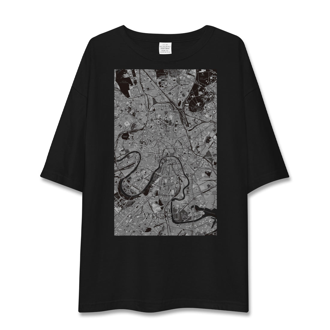【モスクワ(ロシア)】地図柄ビッグシルエットTシャツ
