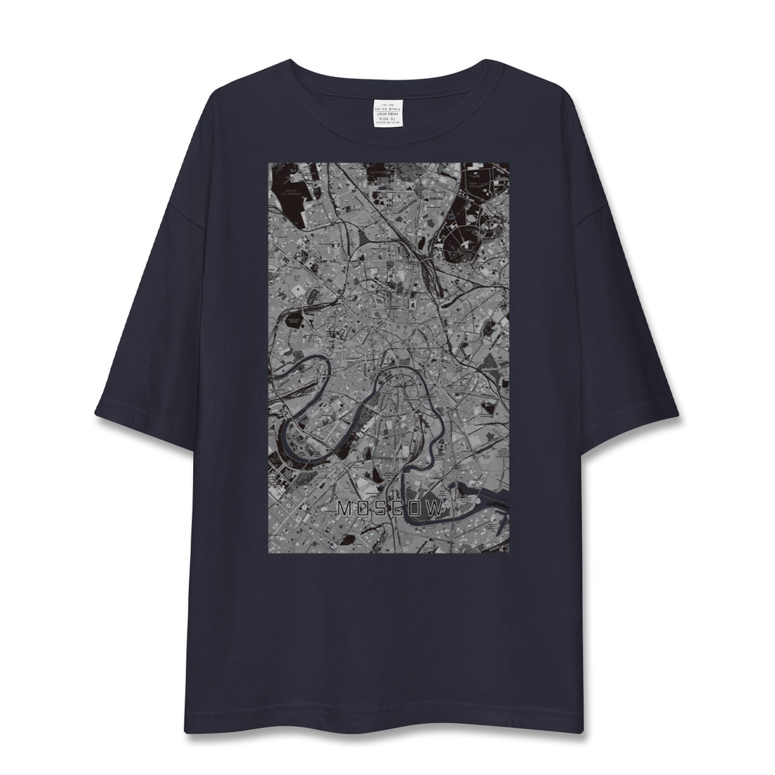 【モスクワ（ロシア）】地図柄ビッグシルエットTシャツ