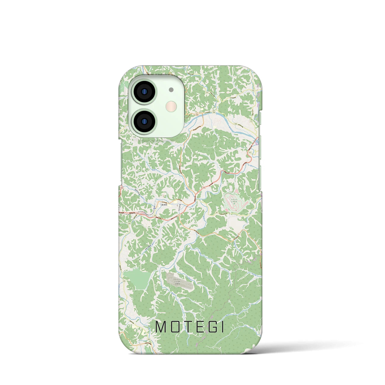 【茂木】地図柄iPhoneケース（バックカバータイプ・ナチュラル）iPhone 12 mini 用