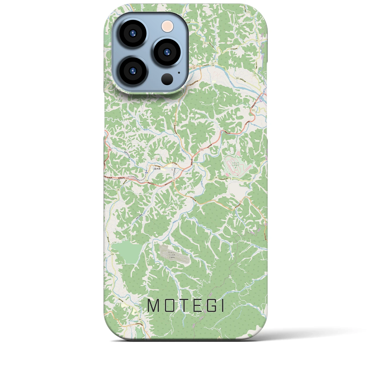 【茂木】地図柄iPhoneケース（バックカバータイプ・ナチュラル）iPhone 13 Pro Max 用