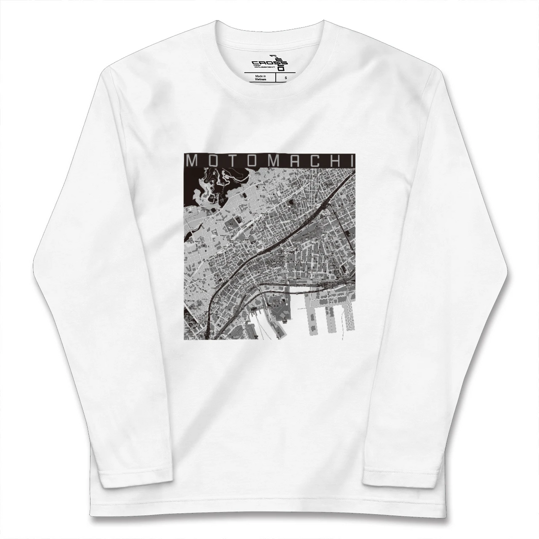 【元町(兵庫県)】地図柄ロングスリーブTシャツ