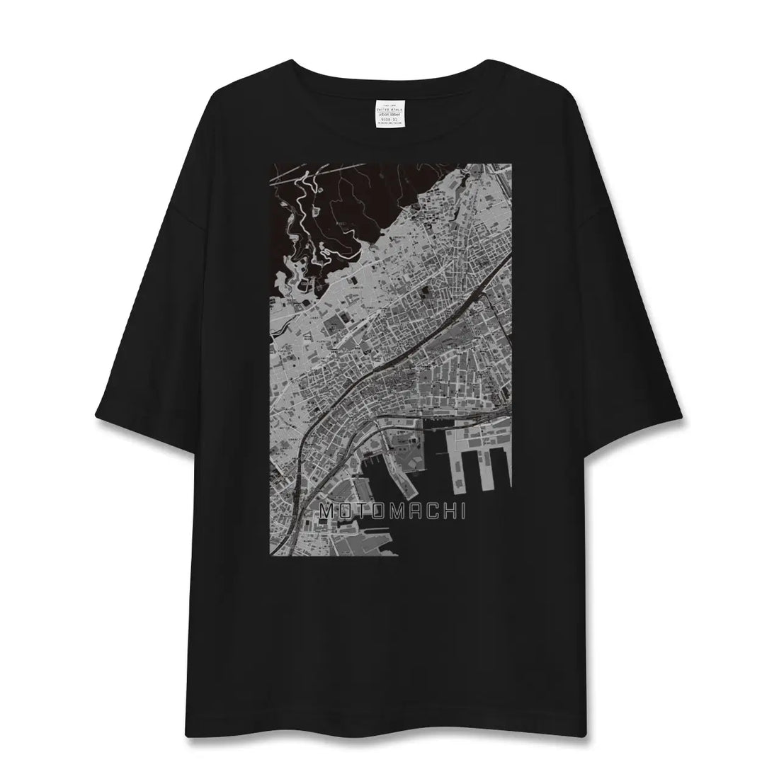 【元町(兵庫県)】地図柄ビッグシルエットTシャツ