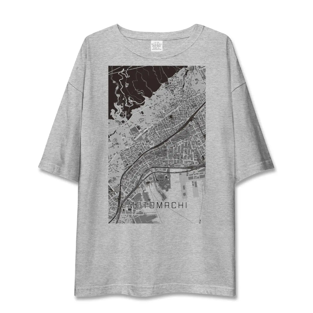 【元町(兵庫県)】地図柄ビッグシルエットTシャツ
