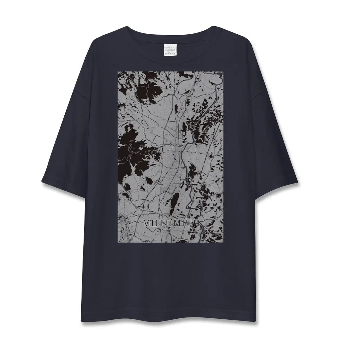 【本宮(福島県)(福島県)】地図柄ビッグシルエットTシャツ