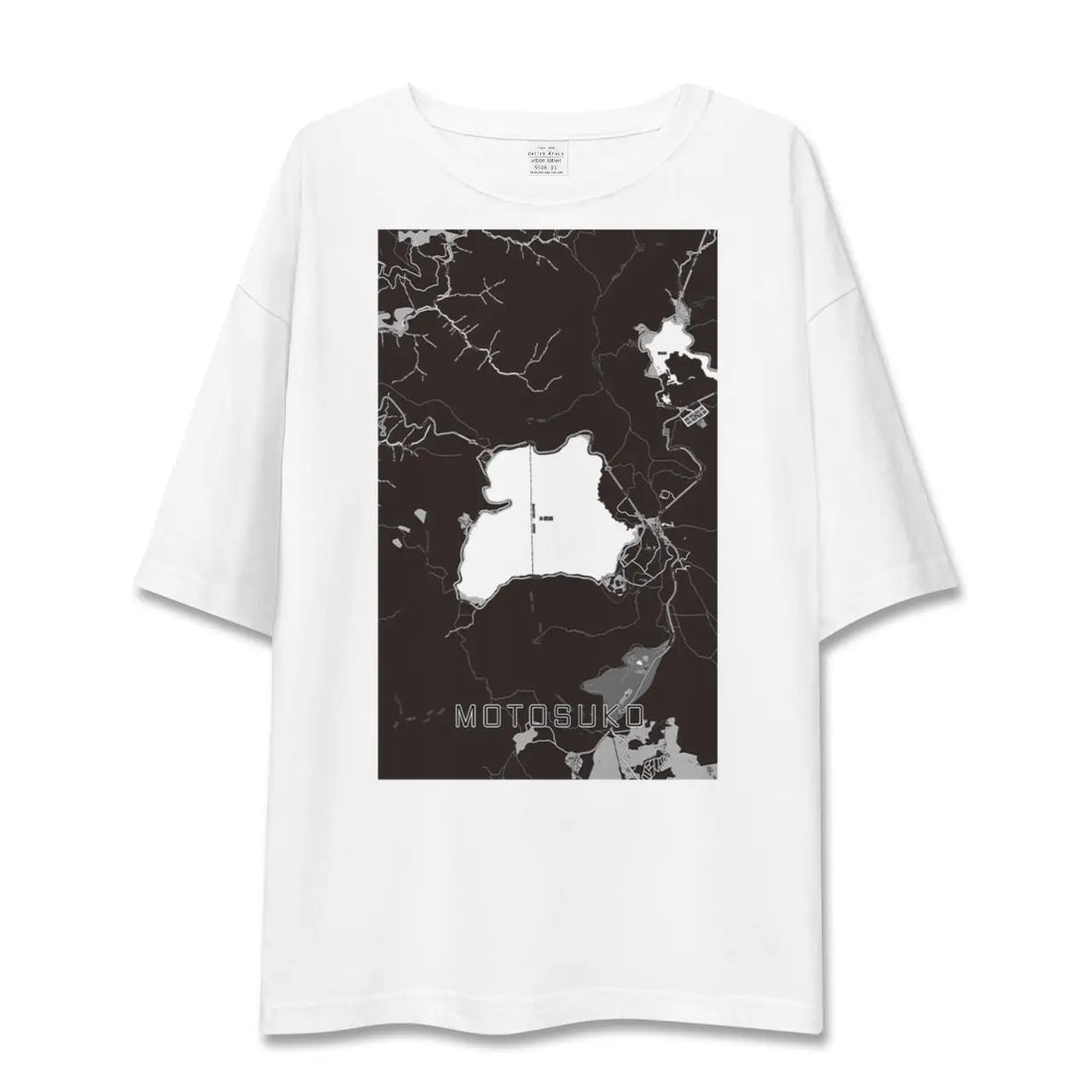 【本栖湖(山梨県)】地図柄ビッグシルエットTシャツ