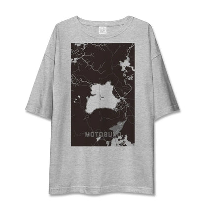 【本栖湖（山梨県）】地図柄ビッグシルエットTシャツ