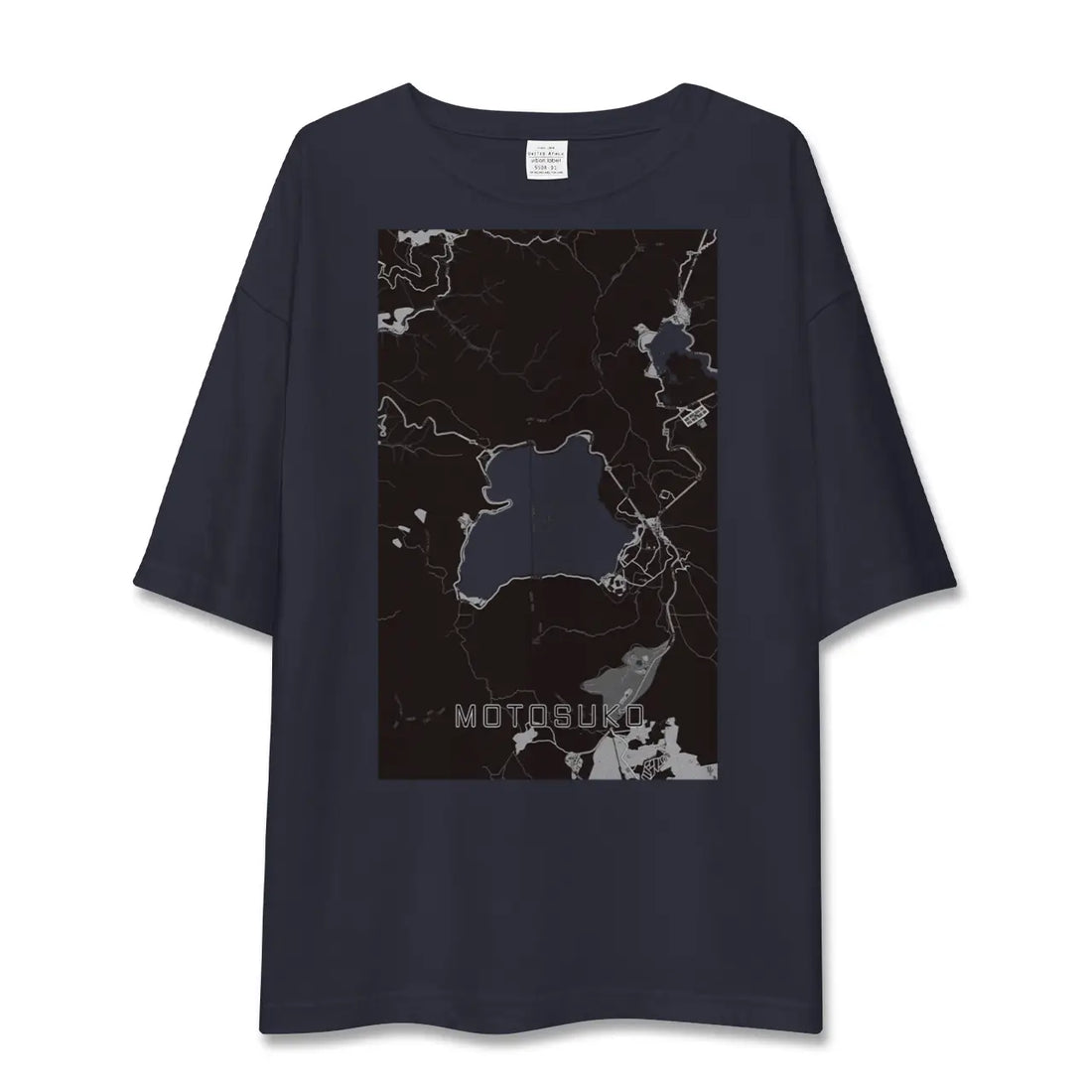 【本栖湖(山梨県)】地図柄ビッグシルエットTシャツ