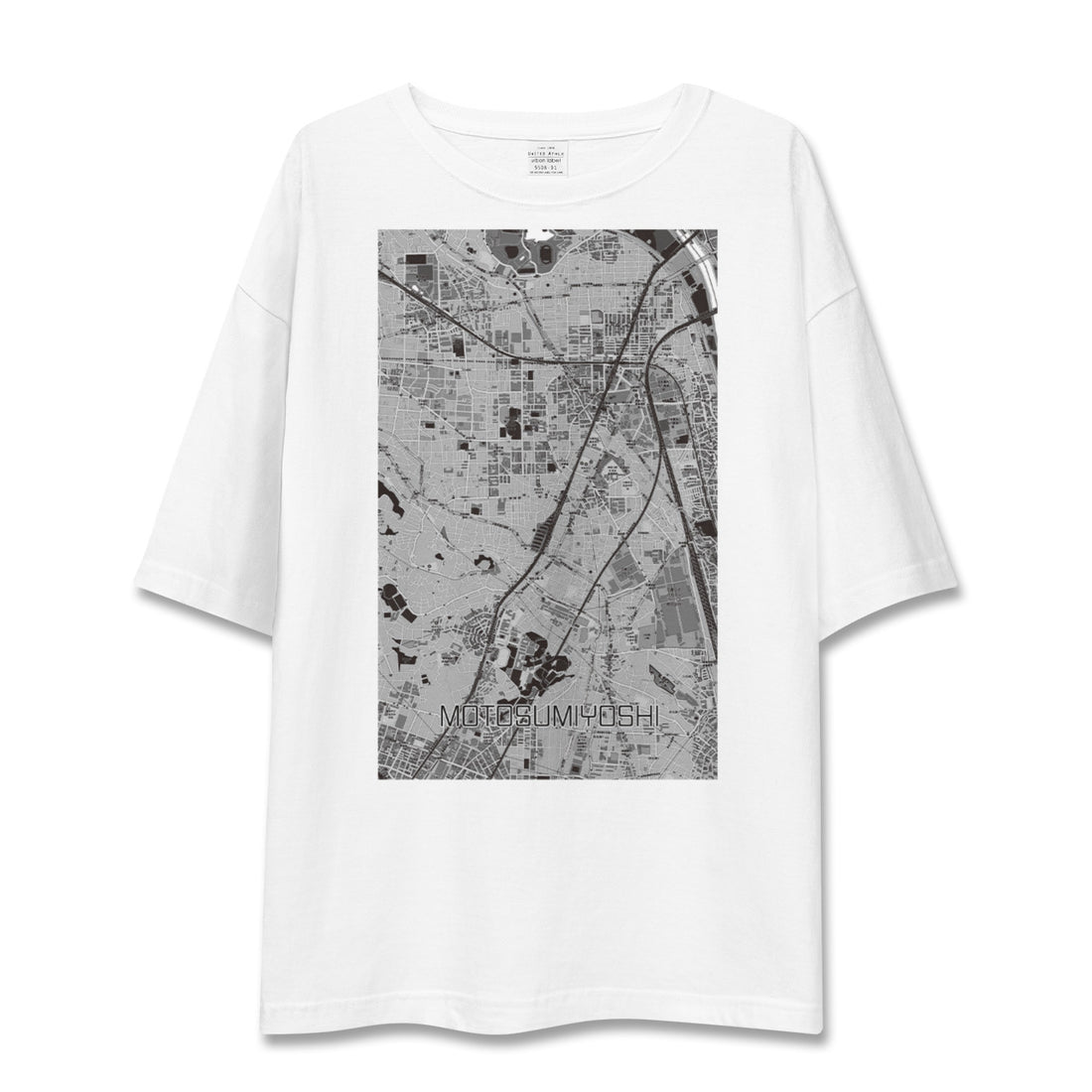 【元住吉(神奈川県)】地図柄ビッグシルエットTシャツ