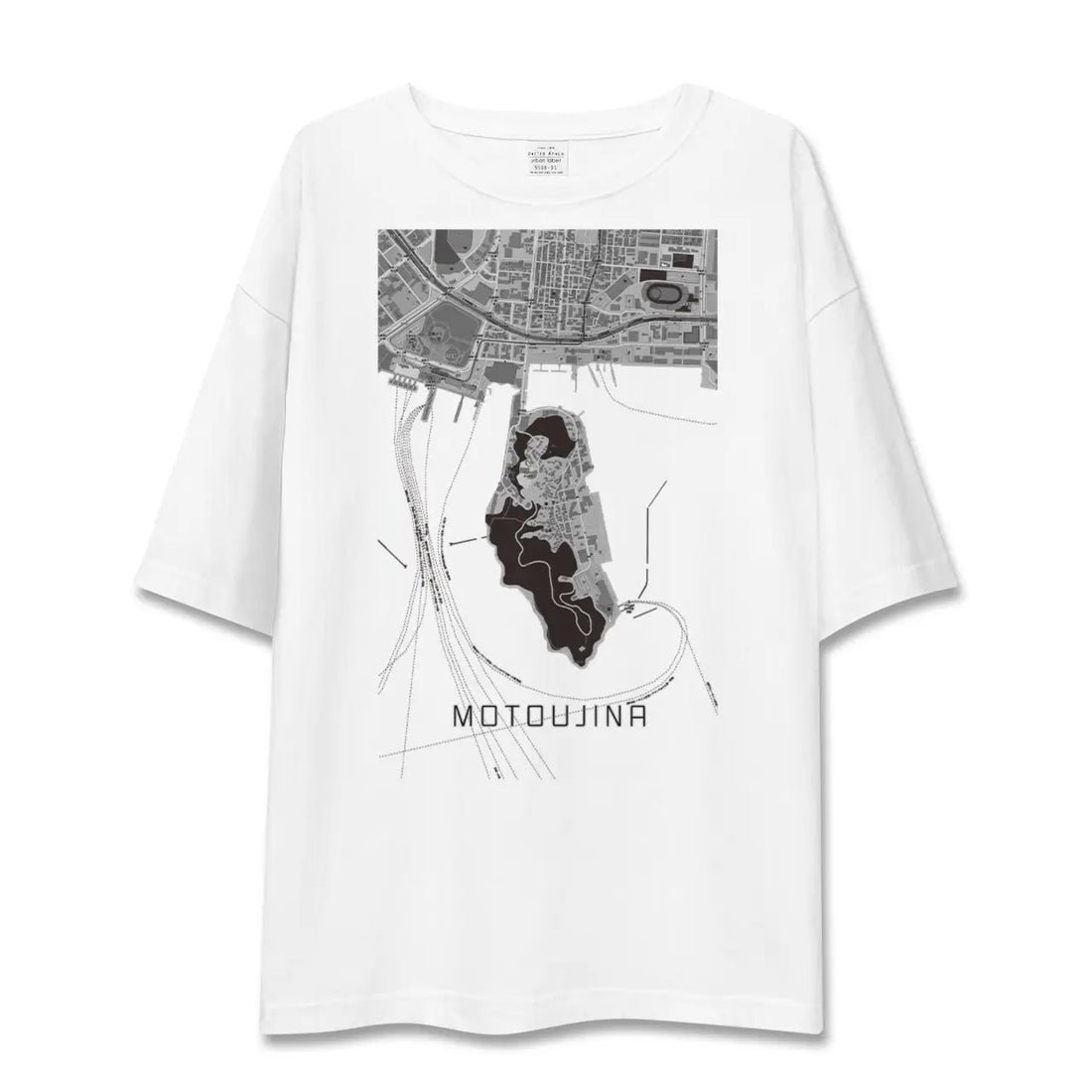 【元宇品(広島県)】地図柄ビッグシルエットTシャツ