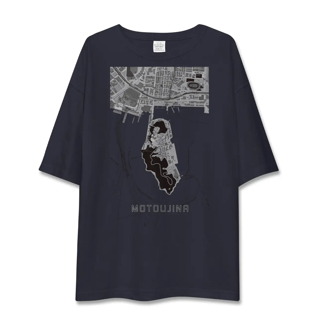 【元宇品（広島県）】地図柄ビッグシルエットTシャツ