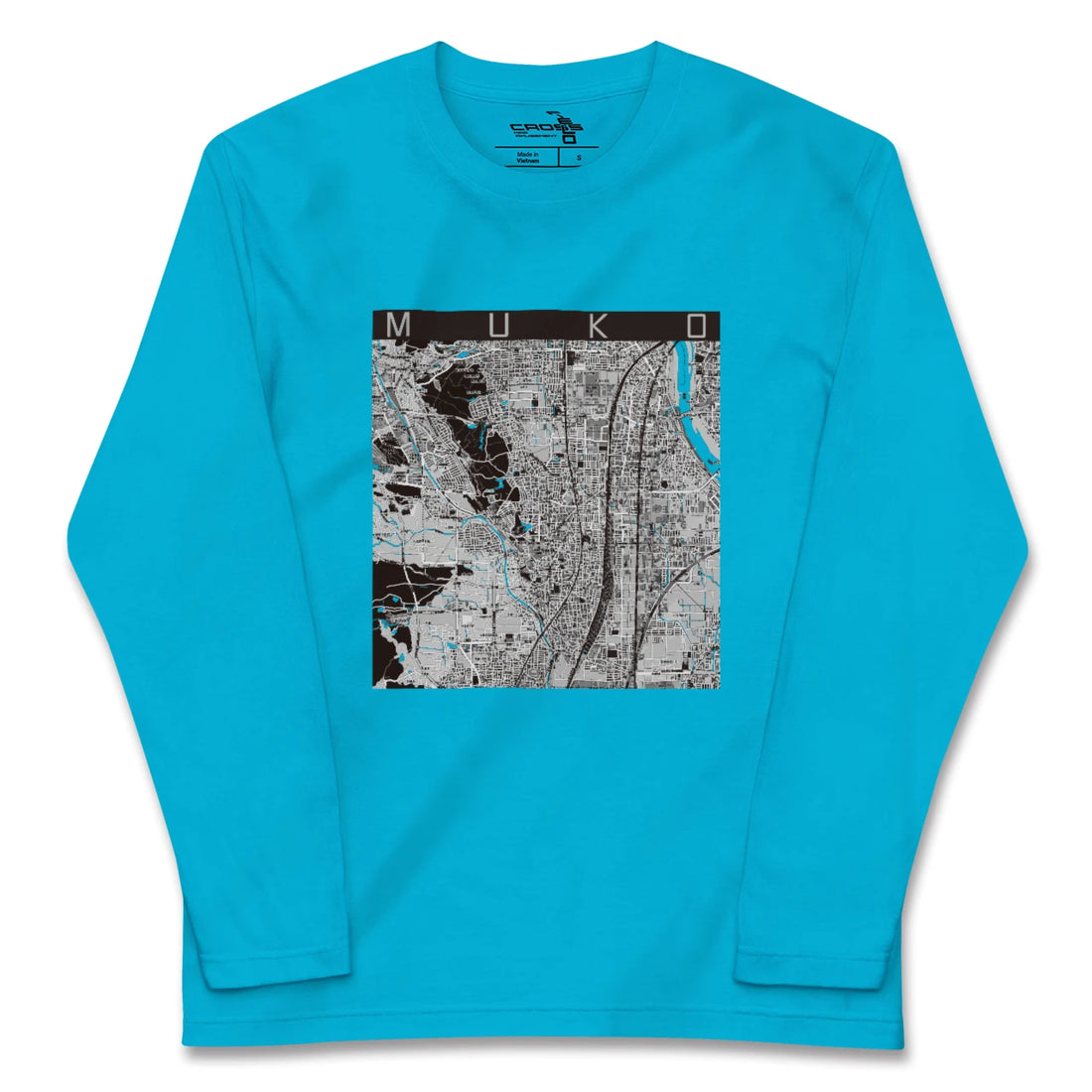 【向日(京都府)】地図柄ロングスリーブTシャツ