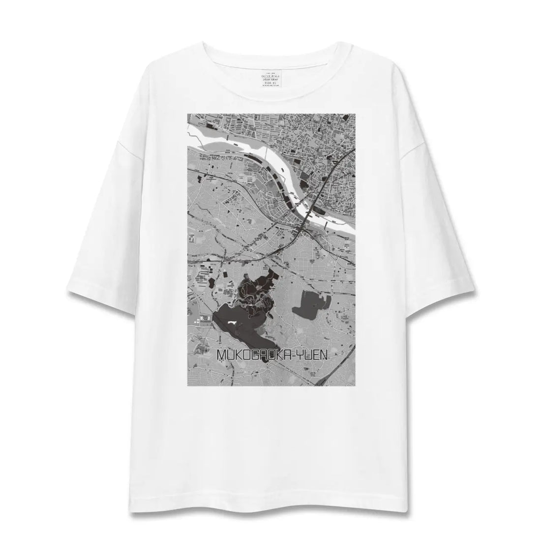 【向ヶ丘遊園（神奈川県）】地図柄ビッグシルエットTシャツ