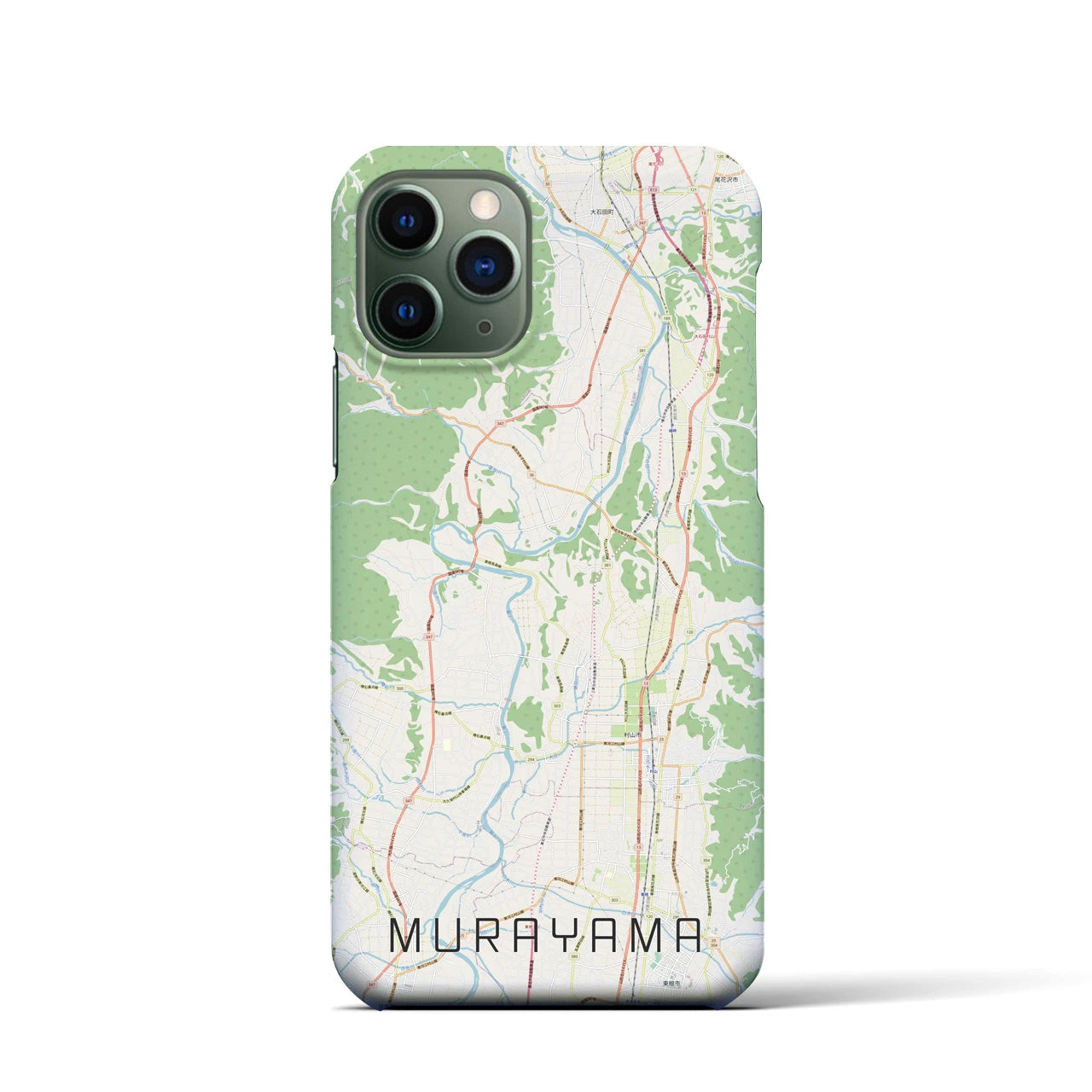 【村山】地図柄iPhoneケース（バックカバータイプ・ナチュラル）iPhone 11 Pro 用