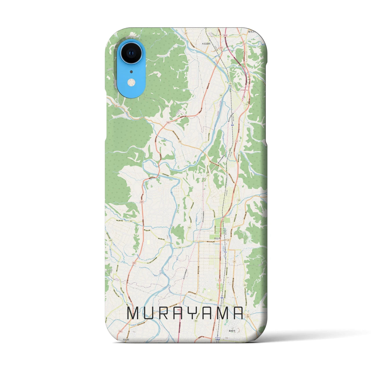 【村山】地図柄iPhoneケース（バックカバータイプ・ナチュラル）iPhone XR 用
