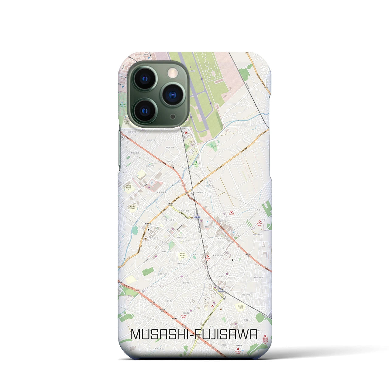 【武蔵藤沢】地図柄iPhoneケース（バックカバータイプ・ナチュラル）iPhone 11 Pro 用