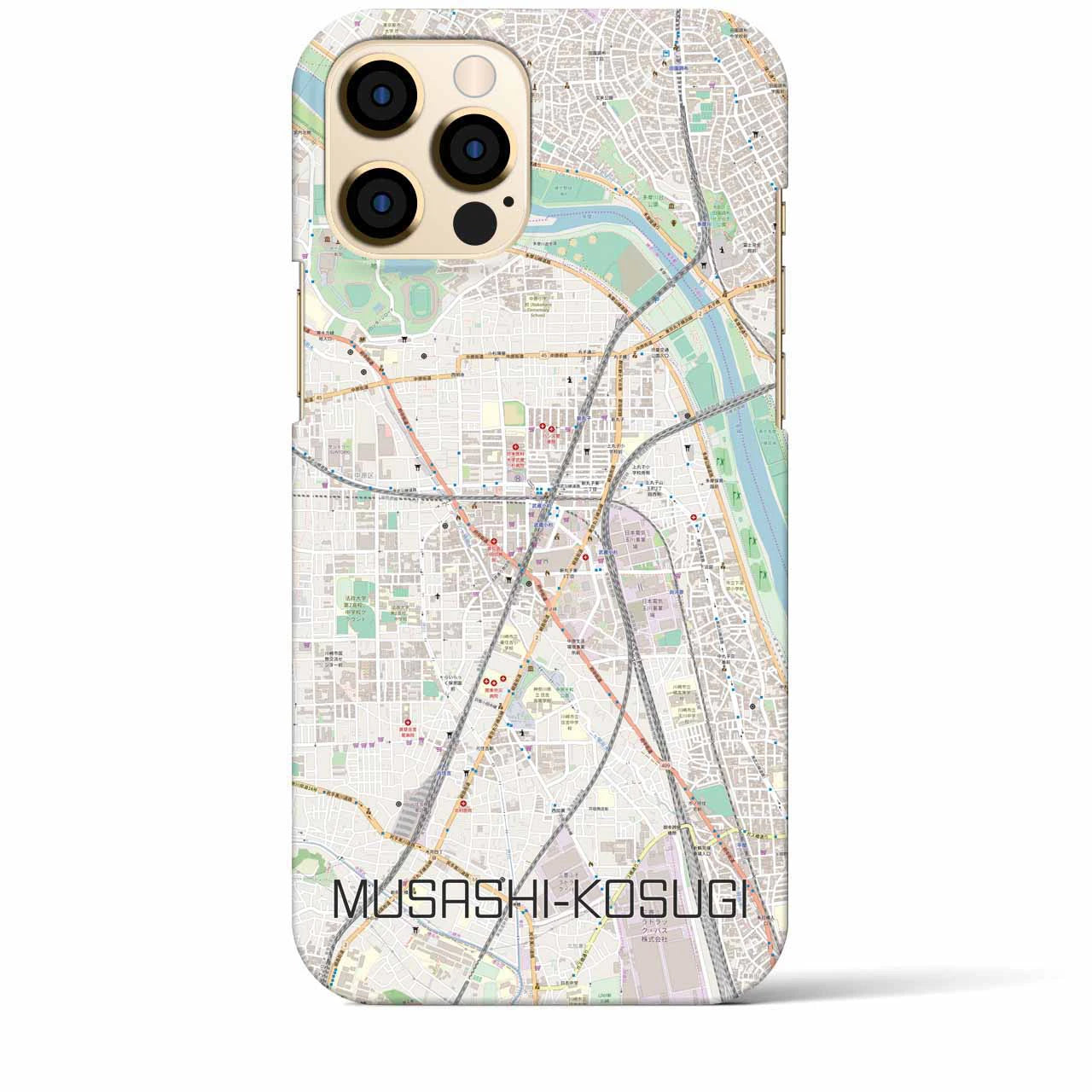 【武蔵小杉】地図柄iPhoneケース（バックカバータイプ・ナチュラル）iPhone 12 Pro Max 用