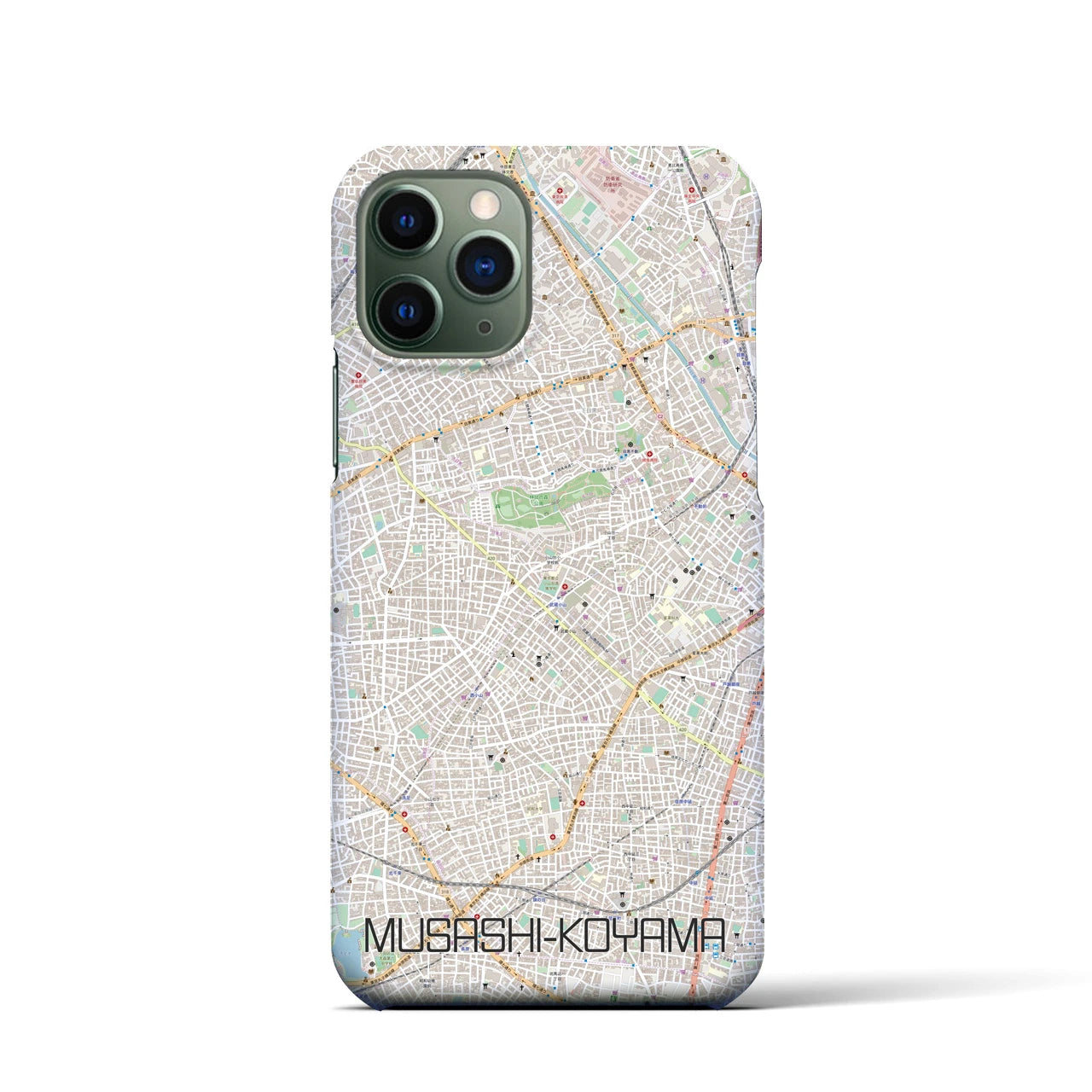 【武蔵小山】地図柄iPhoneケース（バックカバータイプ・ナチュラル）iPhone 11 Pro 用