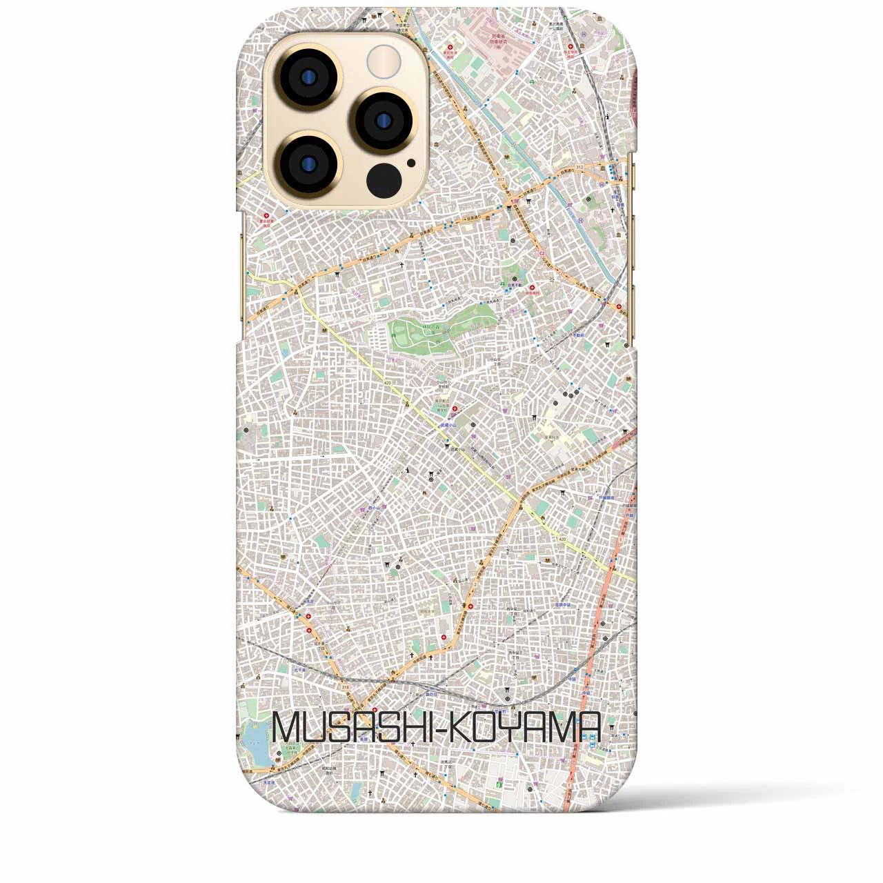 【武蔵小山】地図柄iPhoneケース（バックカバータイプ・ナチュラル）iPhone 12 Pro Max 用