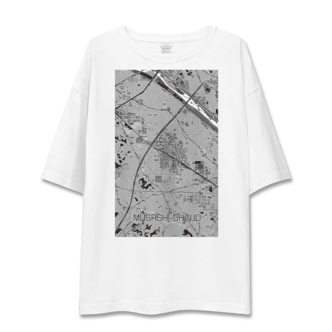 【武蔵新城(神奈川県)】地図柄ビッグシルエットTシャツ