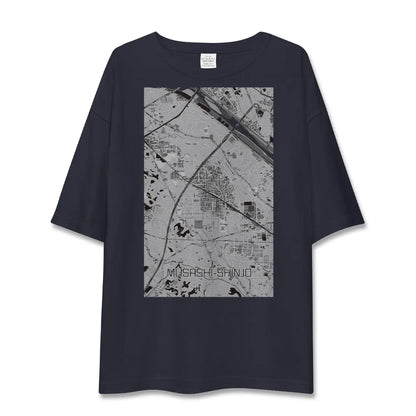 【武蔵新城（神奈川県）】地図柄ビッグシルエットTシャツ